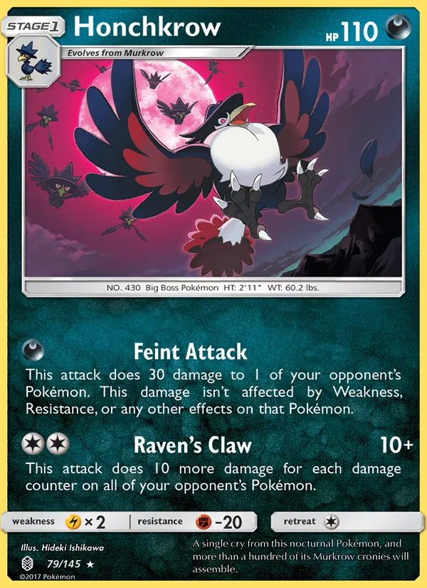Honchkrow - Guardians Rising Pokemon Card
