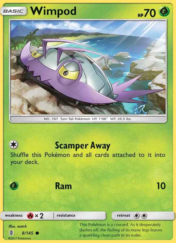 Wimpod - Guardians Rising Pokemon Card