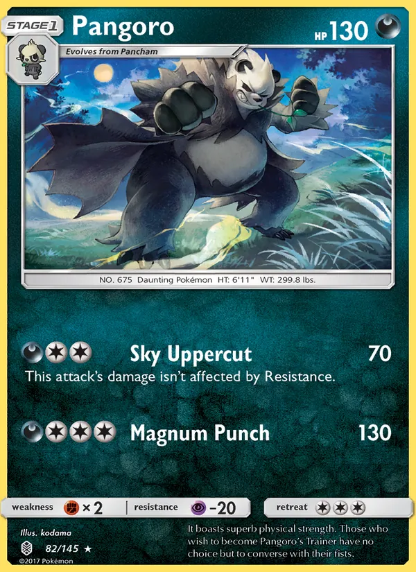 Pangoro - Guardians Rising Pokemon Card