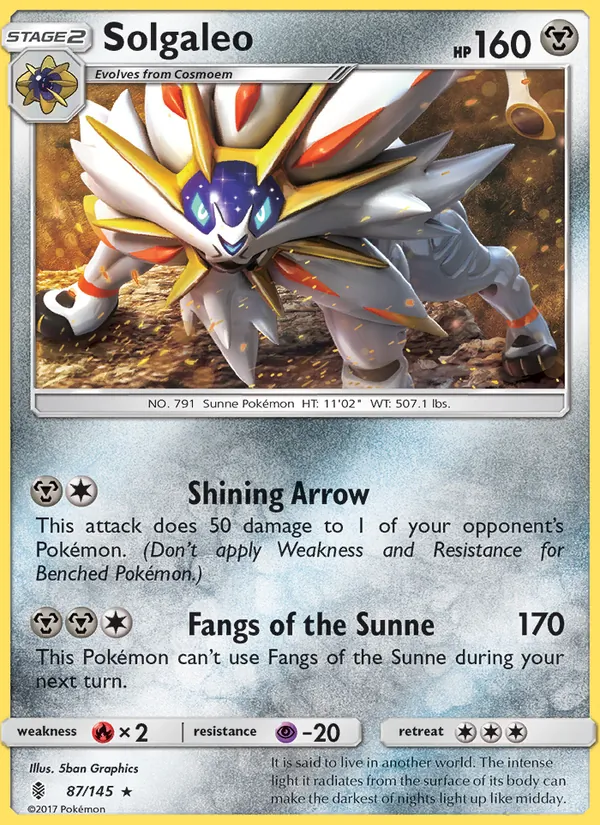 Solgaleo - Guardians Rising Pokemon Card