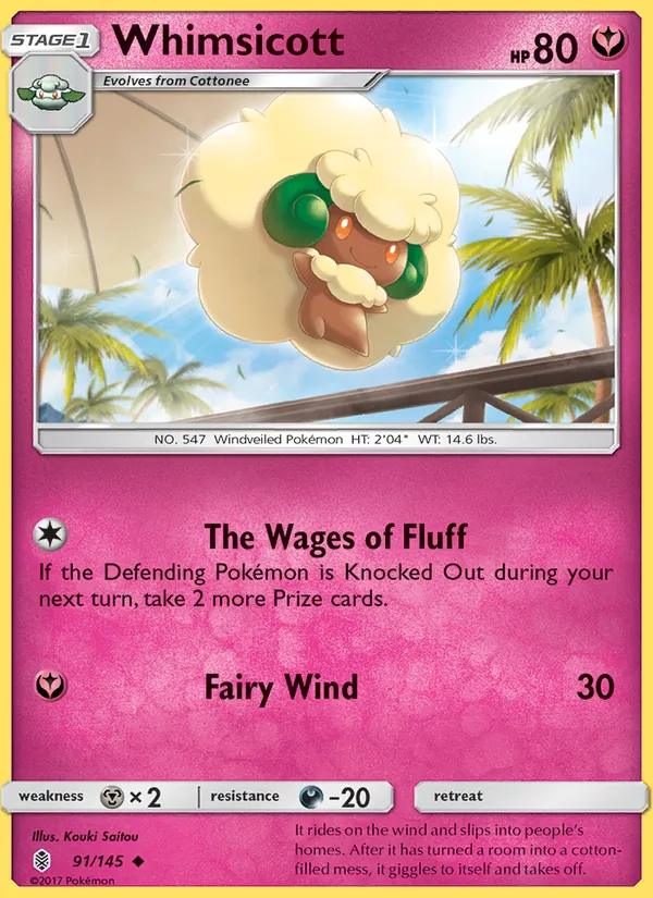 Whimsicott - Guardians Rising Pokemon Card