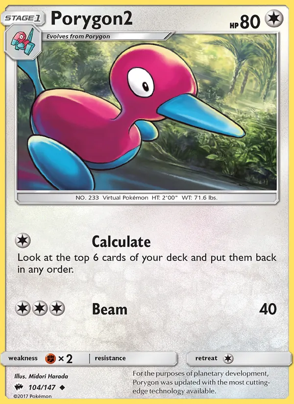 Porygon2 - Burning Shadows Pokemon Card
