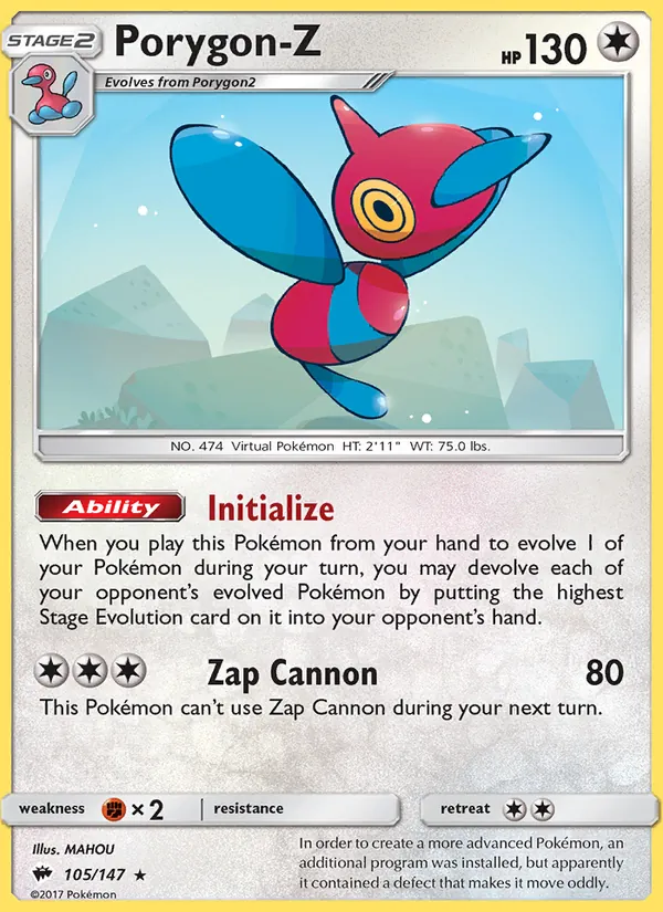 Porygon-Z - Burning Shadows Pokemon Card