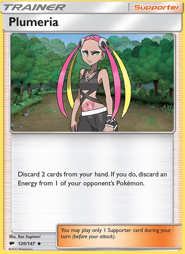 Plumeria - Burning Shadows Pokemon Card