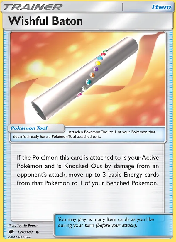 Wishful Baton - Burning Shadows Pokemon Card