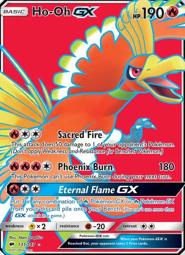 Ho-Oh GX - Burning Shadows Pokemon Card