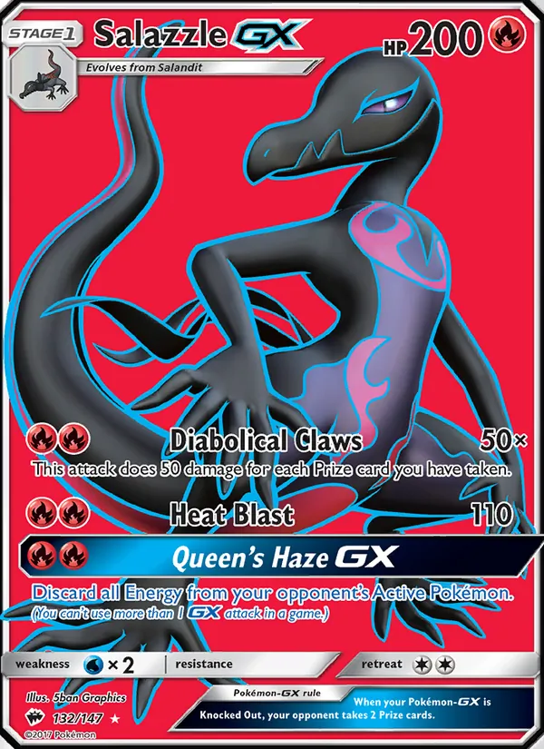 Salazzle GX - Burning Shadows Pokemon Card
