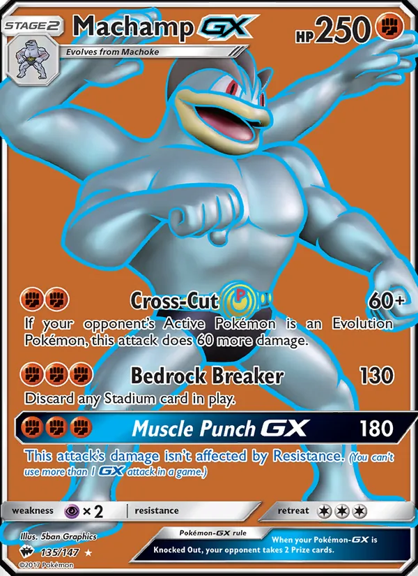 Machamp GX - Burning Shadows Pokemon Card