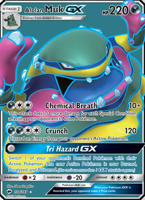 Alolan Muk GX - Burning Shadows Pokemon Card