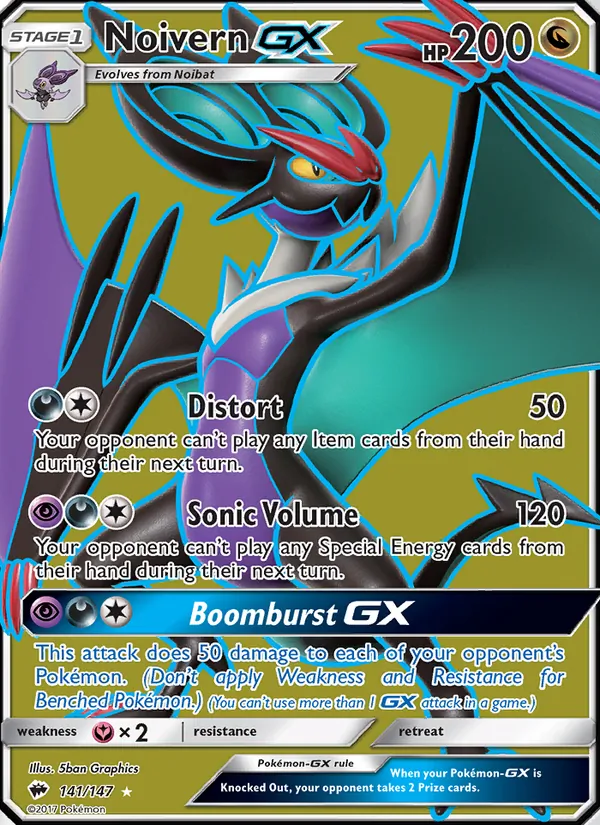 Noivern GX - Burning Shadows Pokemon Card