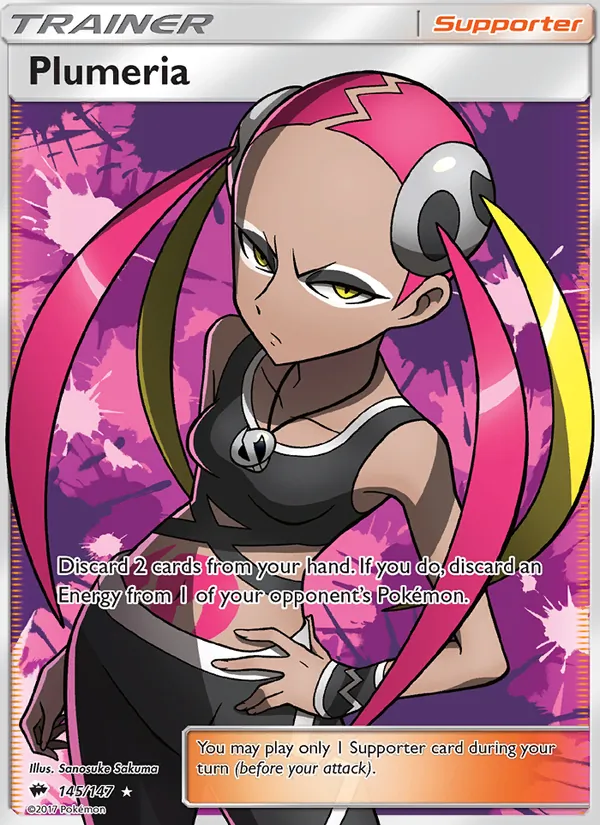 Plumeria - Burning Shadows Pokemon Card