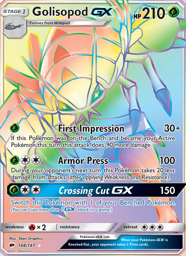 Golisopod GX - Burning Shadows Pokemon Card
