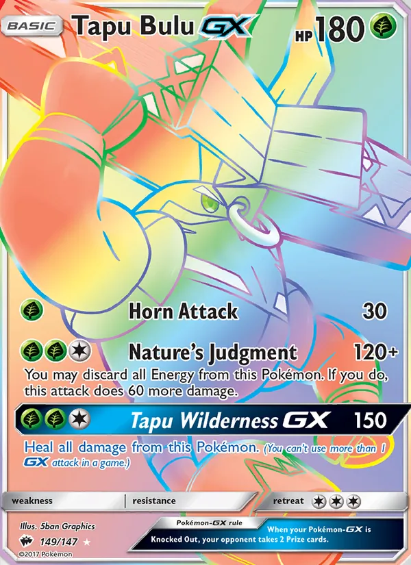 Tapu Bulu GX - Burning Shadows Pokemon Card