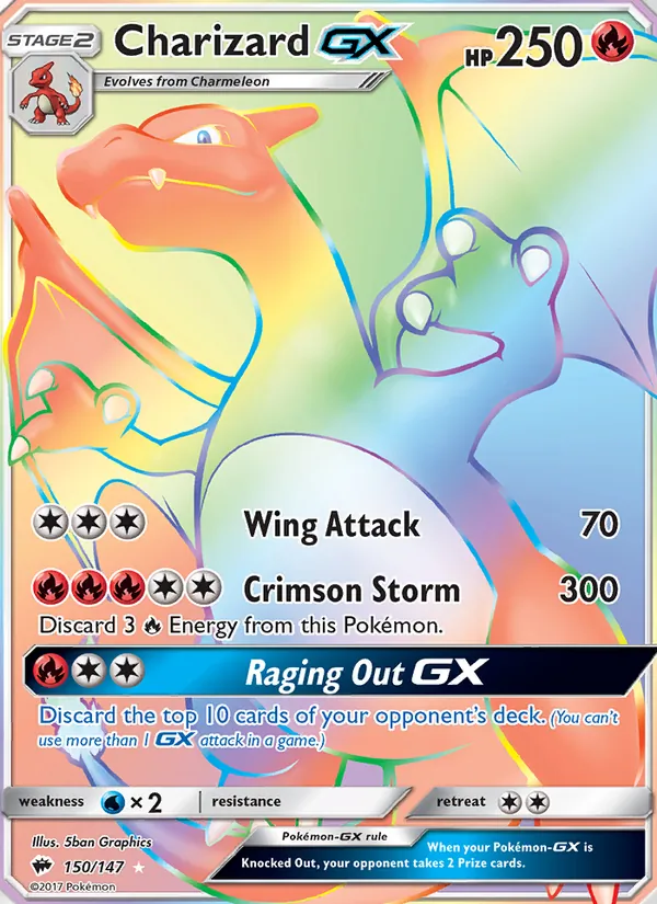 Charizard GX - Burning Shadows Pokemon Card
