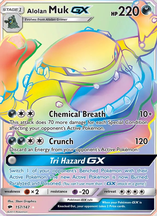Alolan Muk GX - Burning Shadows Pokemon Card