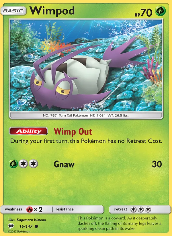 Wimpod - Burning Shadows Pokemon Card