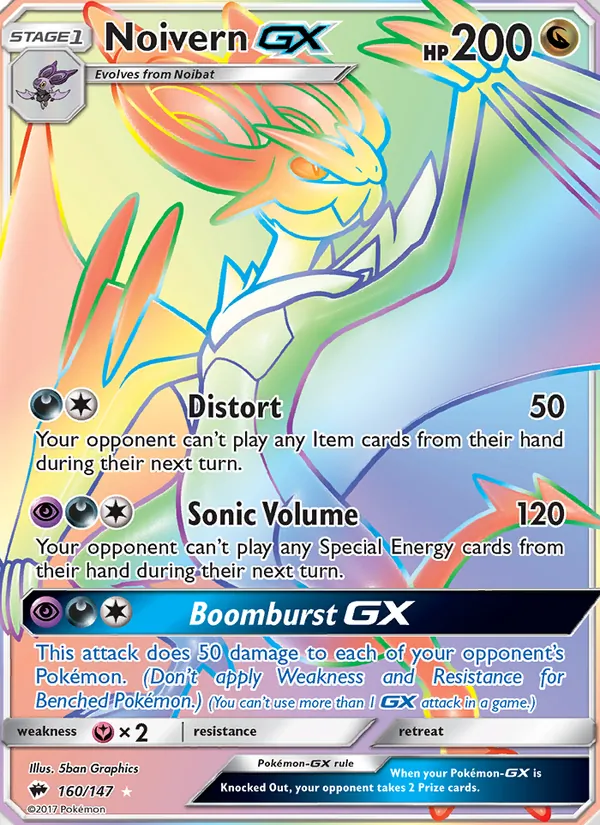 Noivern GX - Burning Shadows Pokemon Card