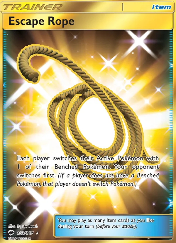 Escape Rope - Burning Shadows Pokemon Card
