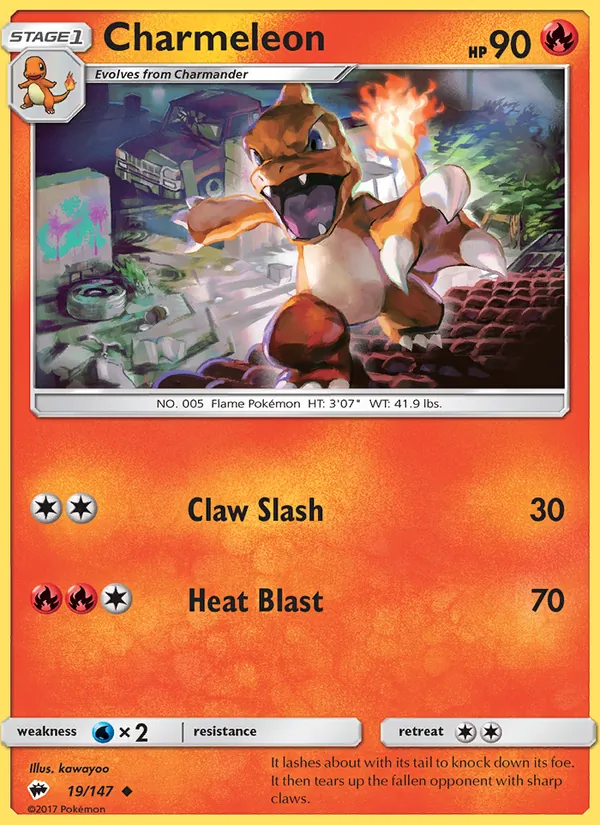 Charmeleon - Burning Shadows Pokemon Card