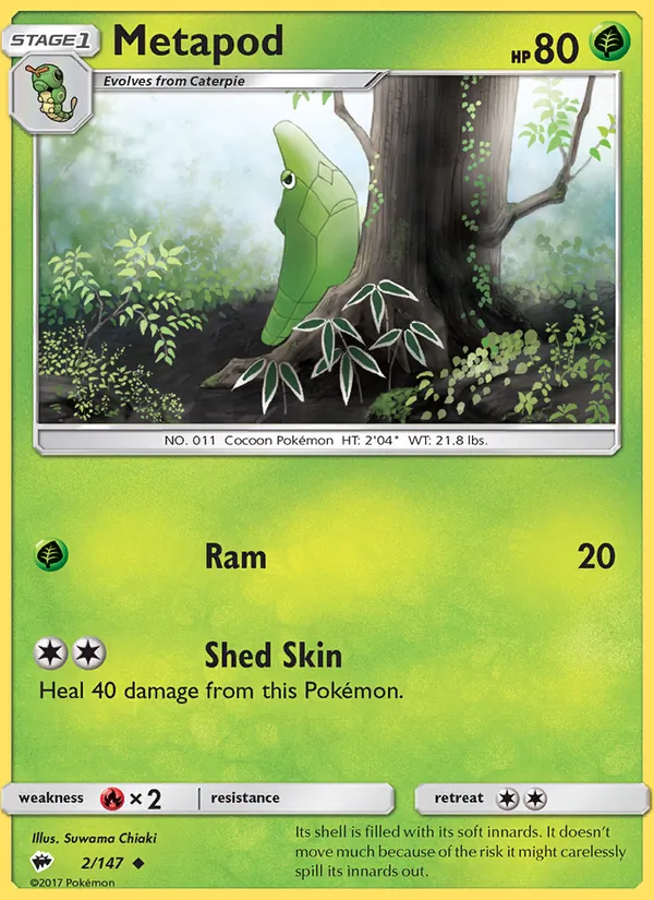 Metapod - Burning Shadows Pokemon Card