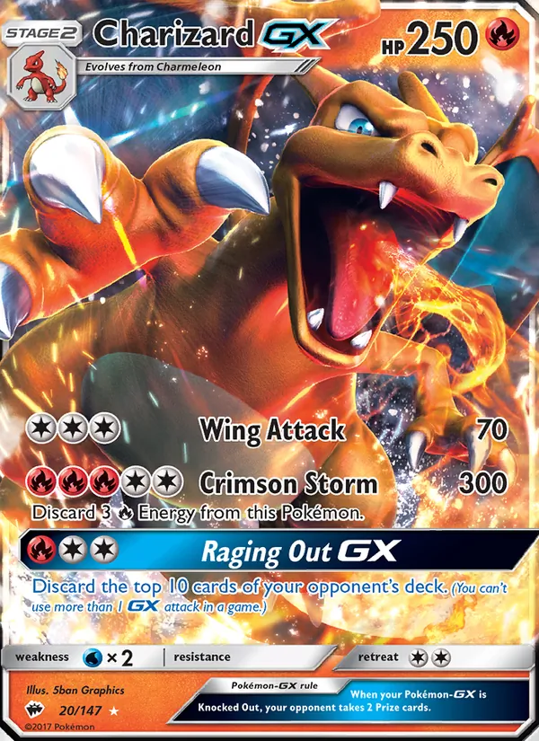 Charizard GX - Burning Shadows Pokemon Card
