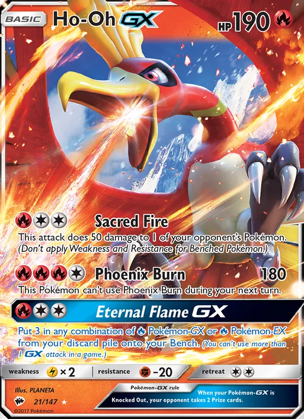 Ho-Oh GX - Burning Shadows Pokemon Card