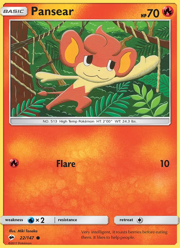 Pansear - Burning Shadows Pokemon Card