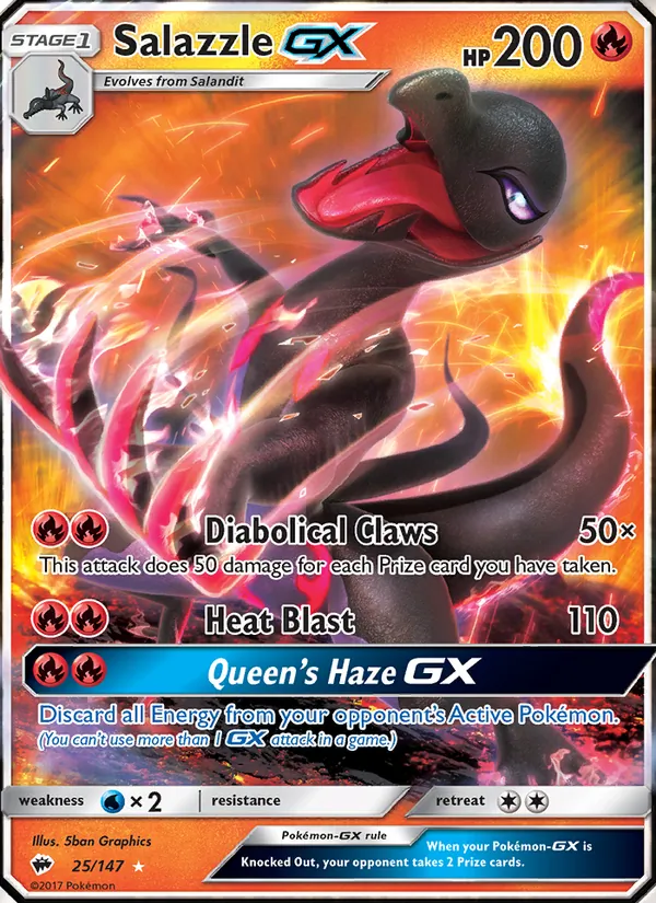 Salazzle GX - Burning Shadows Pokemon Card