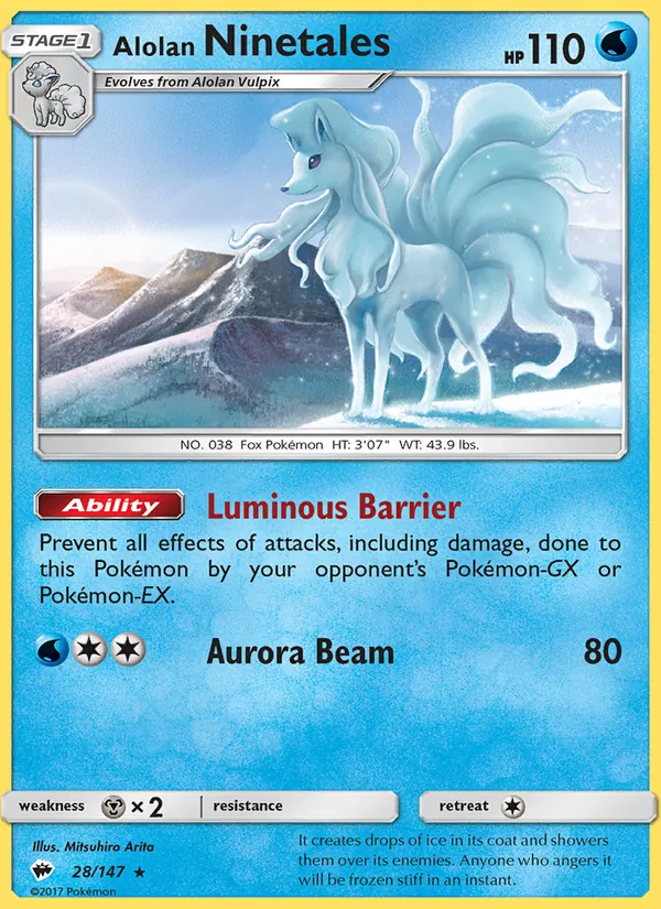 Alolan Ninetales - Burning Shadows Pokemon Card