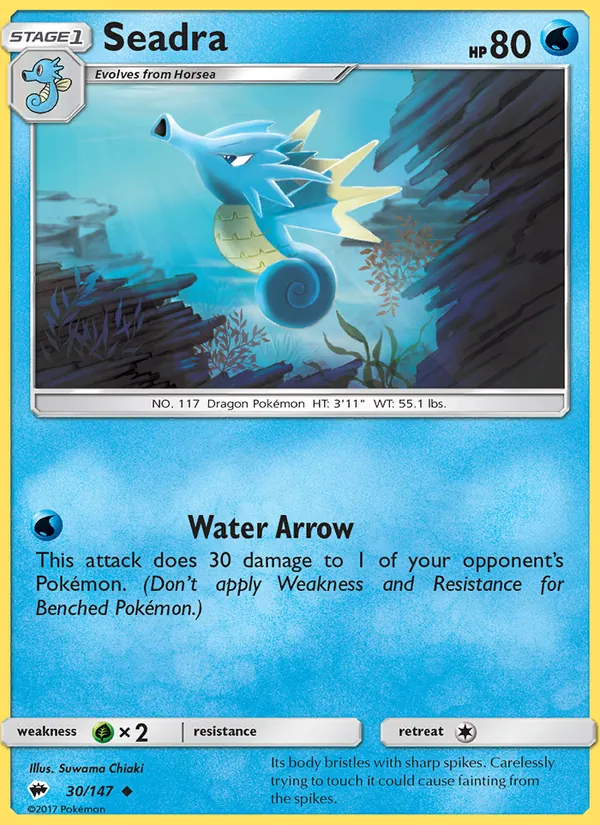 Seadra - Burning Shadows Pokemon Card
