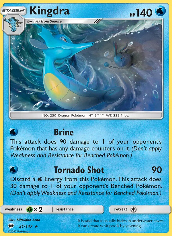 Kingdra - Burning Shadows Pokemon Card