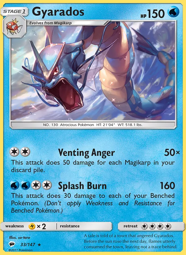 Gyarados - Burning Shadows Pokemon Card