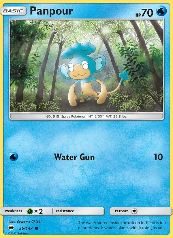Panpour - Burning Shadows Pokemon Card