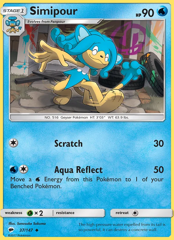 Simipour - Burning Shadows Pokemon Card