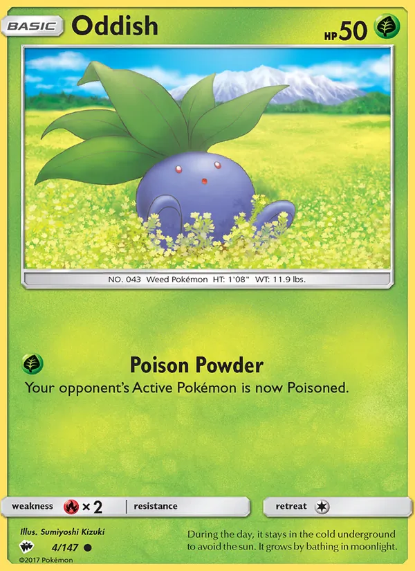 Oddish - Burning Shadows Pokemon Card