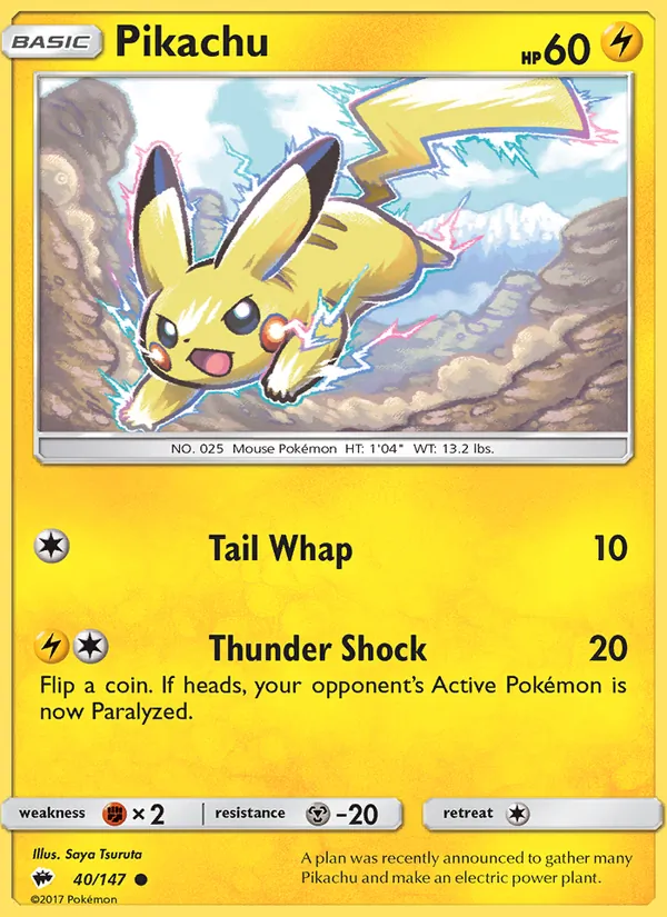 Pikachu - Burning Shadows Pokemon Card