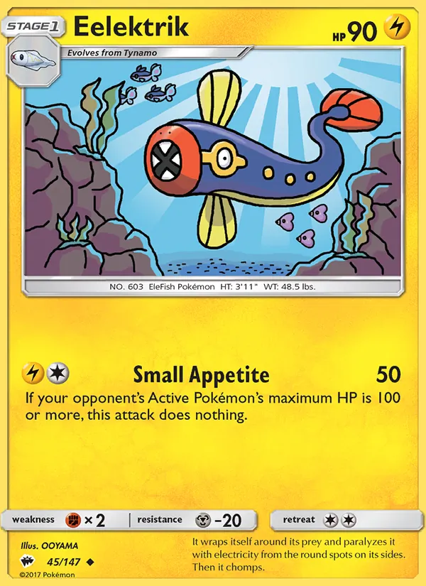 Eelektrik - Burning Shadows Pokemon Card