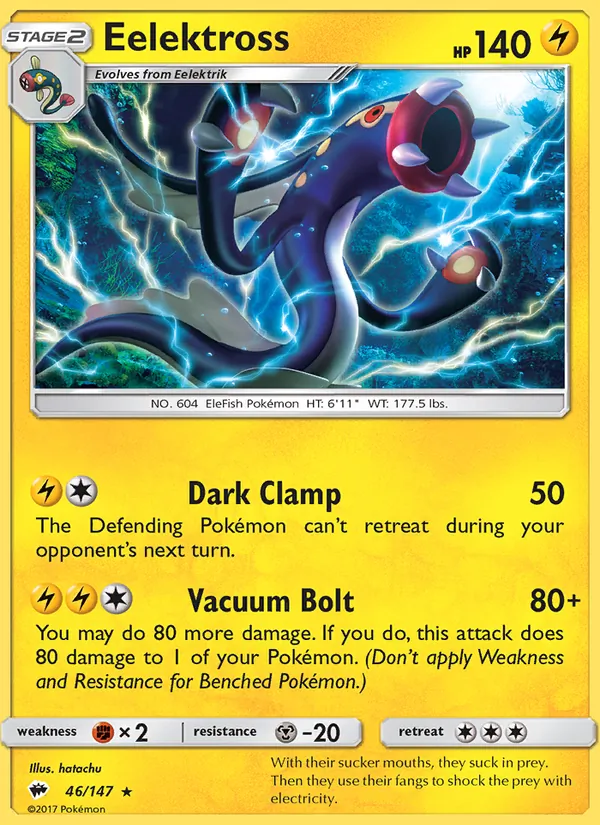 Eelektross - Burning Shadows Pokemon Card