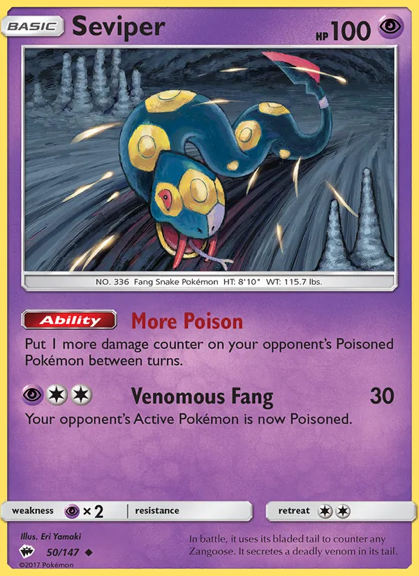 Seviper - Burning Shadows Pokemon Card