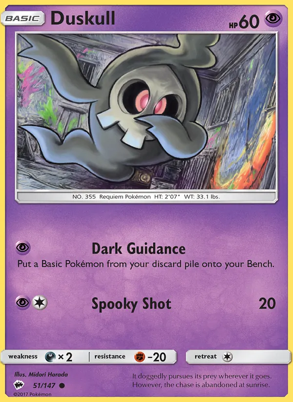 Duskull - Burning Shadows Pokemon Card