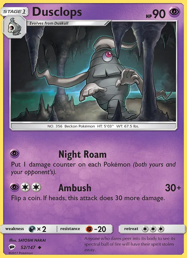 Dusclops - Burning Shadows Pokemon Card