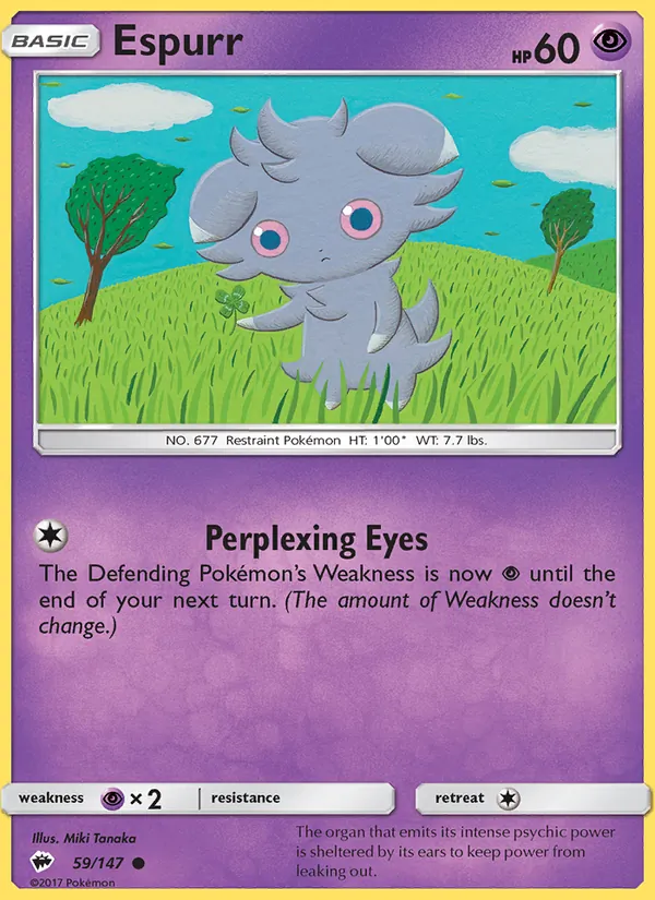 Espurr - Burning Shadows Pokemon Card