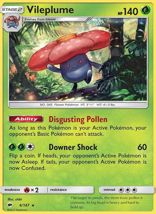 Vileplume - Burning Shadows Pokemon Card