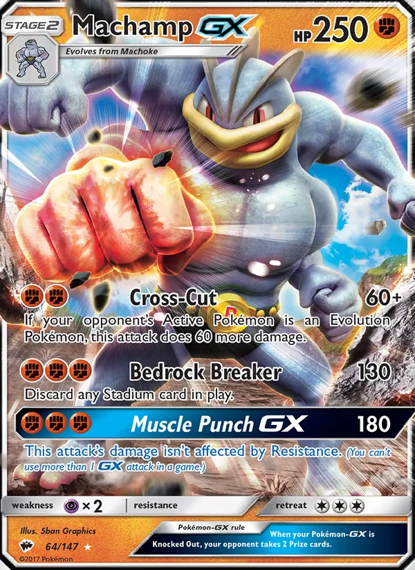 Machamp GX - Burning Shadows Pokemon Card