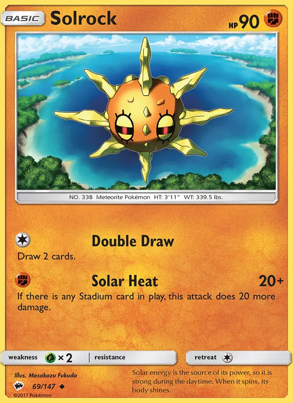 Solrock - Burning Shadows Pokemon Card