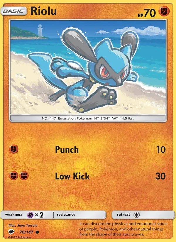 Riolu - Burning Shadows Pokemon Card