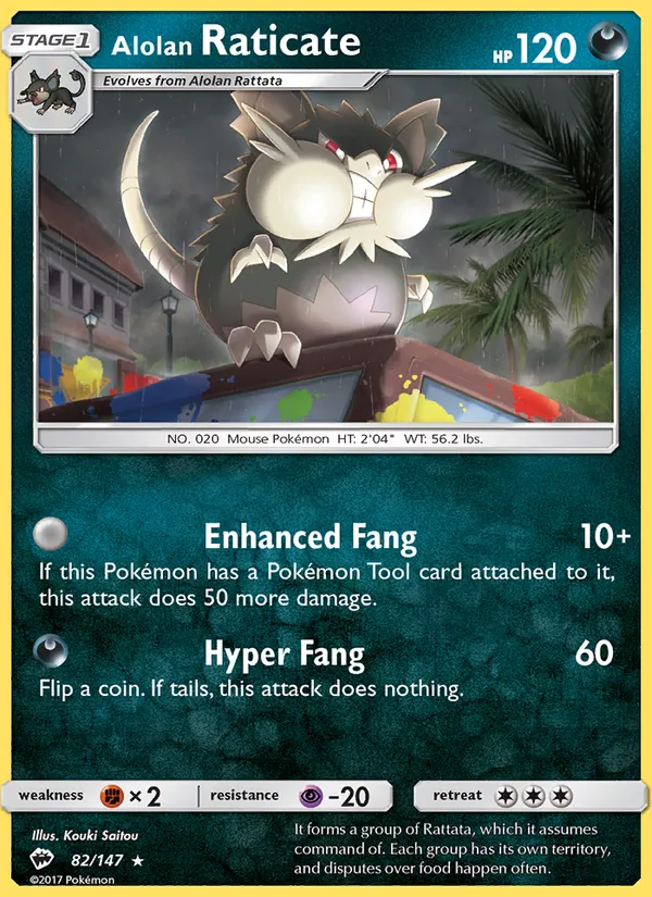 Alolan Raticate - Burning Shadows Pokemon Card
