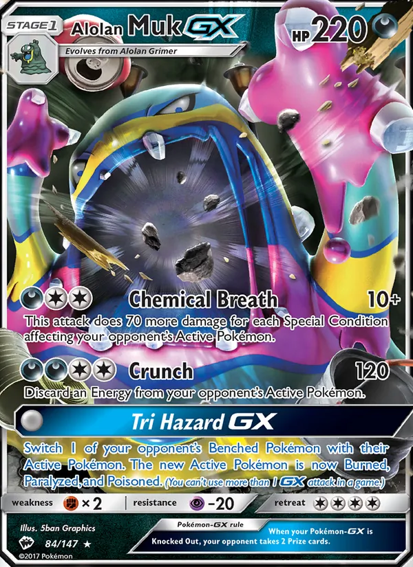 Alolan Muk GX - Burning Shadows Pokemon Card