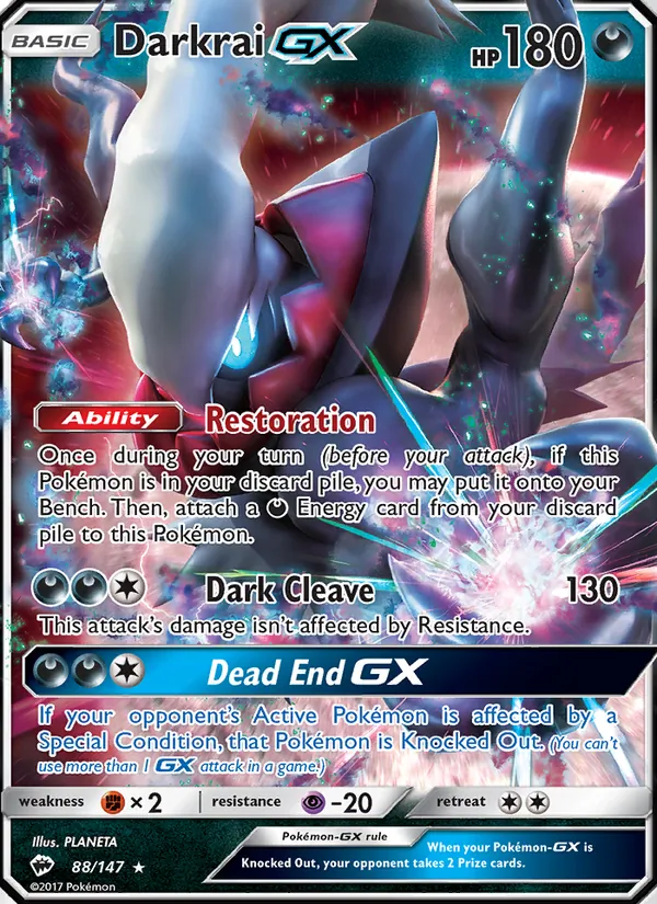 Darkrai GX - Burning Shadows Pokemon Card