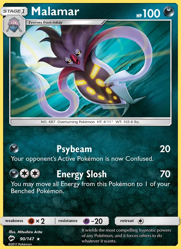 Malamar - Burning Shadows Pokemon Card
